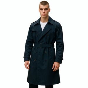 Vintage Neptune Garment Co. Navy/Army All Weather Trench Coat 44L Made in USA